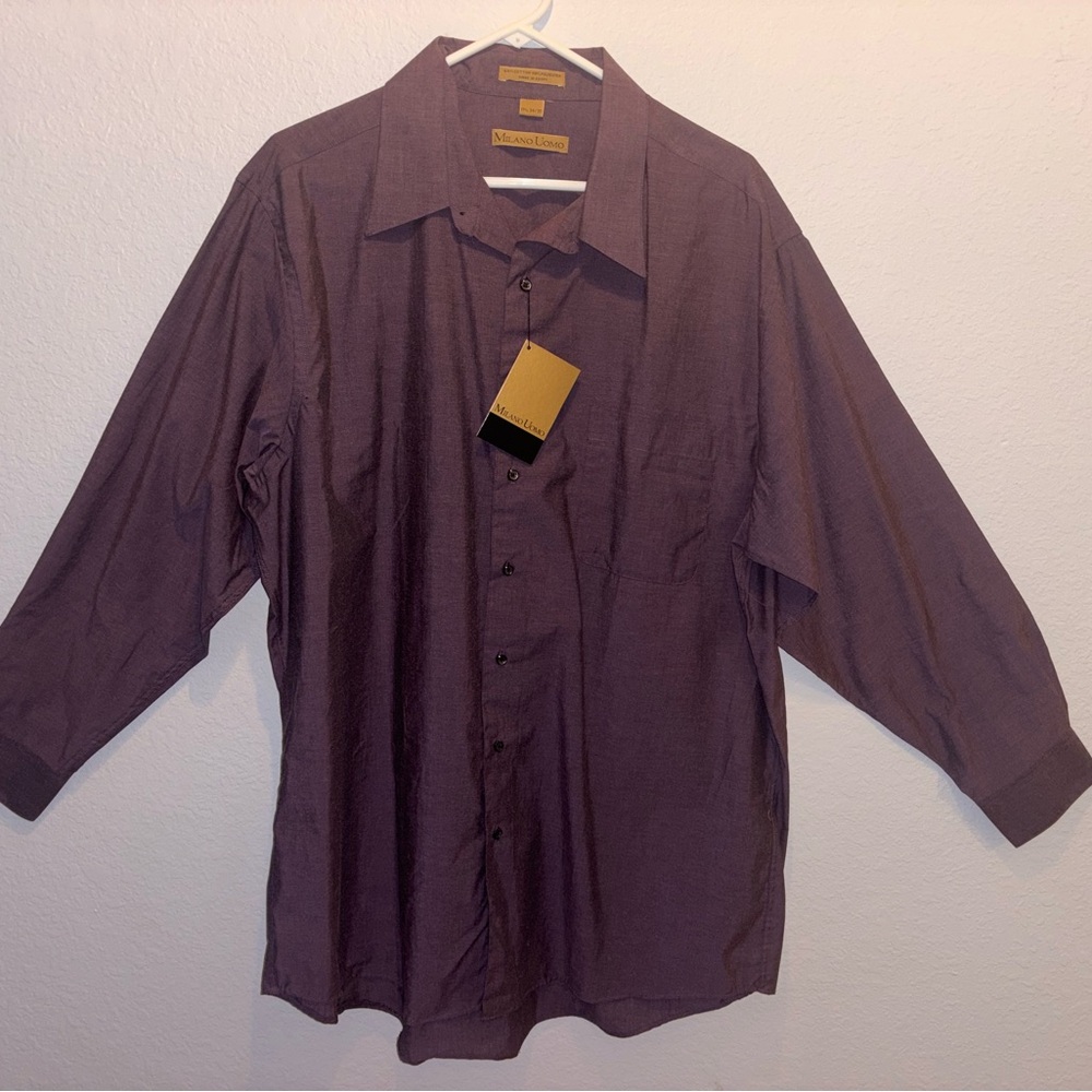 Milano Uomo Long Sleeve Button Down Dress Shirt XL